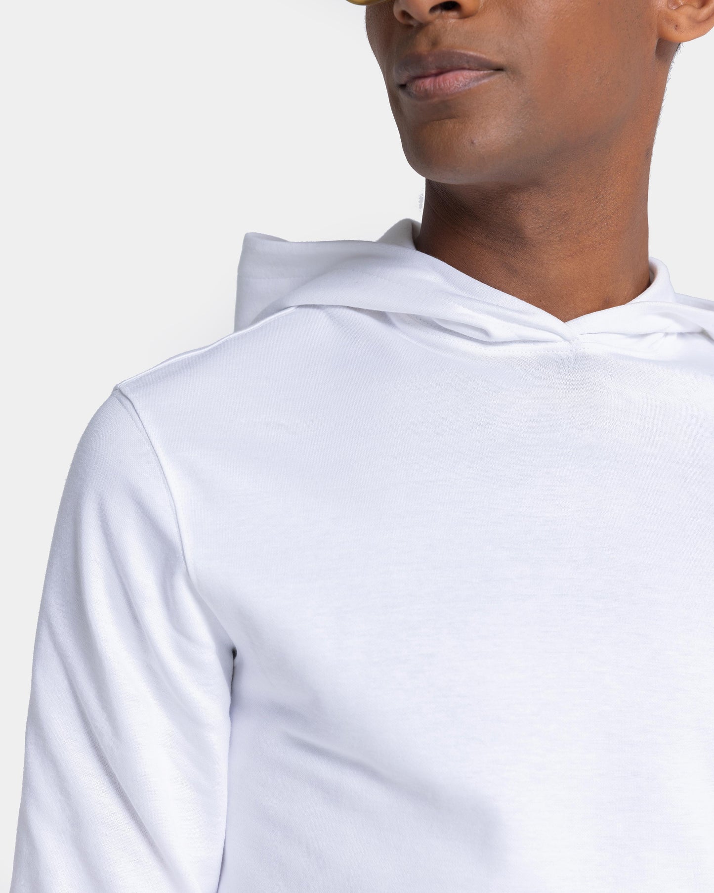 White Hoodie in double jersey Compact Cotton