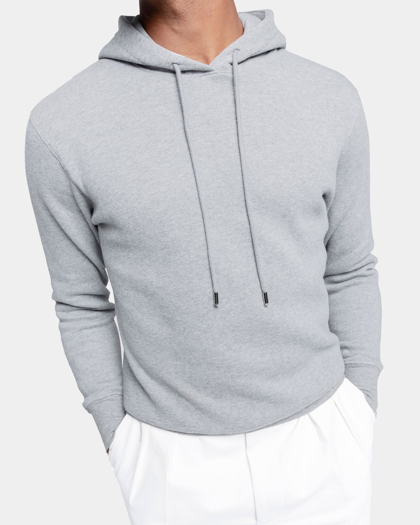 Gray Hoodie in Cotton Cashmere