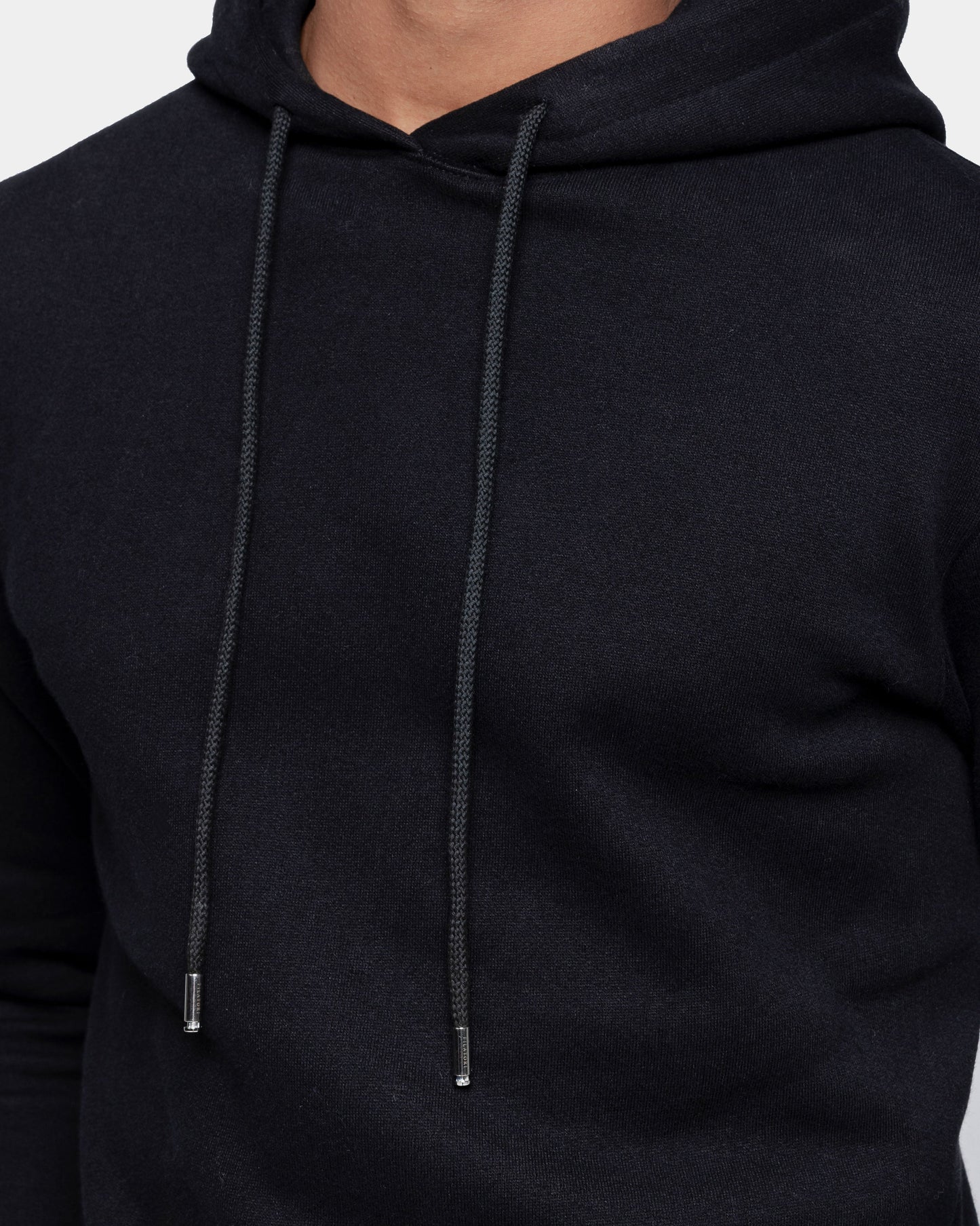 Black Hoodie in Cotton Cashmere