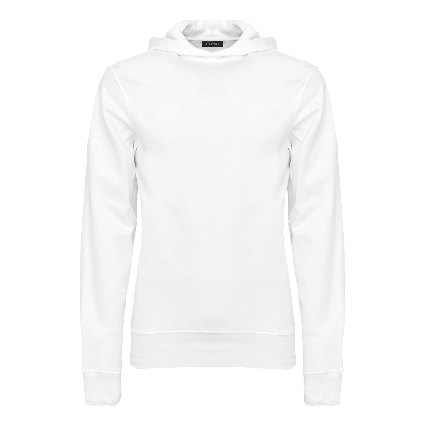 White Hoodie in double jersey Compact Cotton