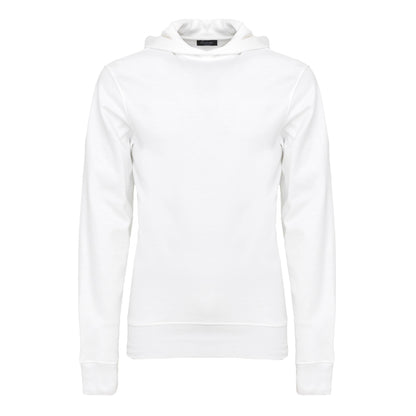 White Hoodie in double jersey Compact Cotton