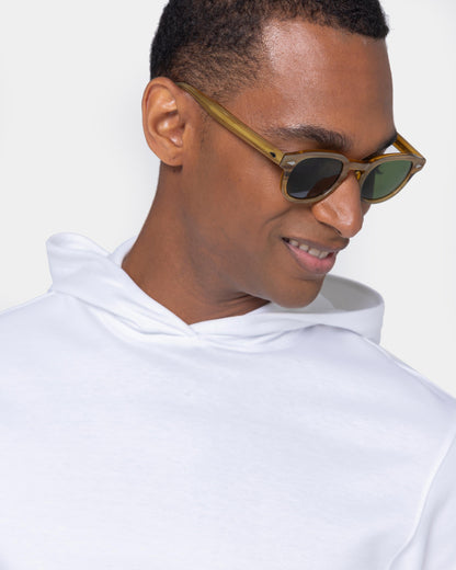 White Hoodie in double jersey Compact Cotton