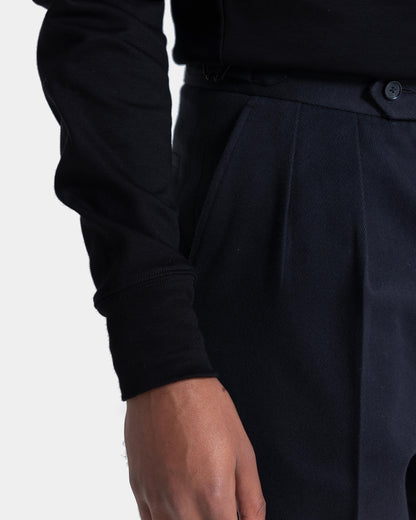 Black Hoodie in double jersey Compact Cotton