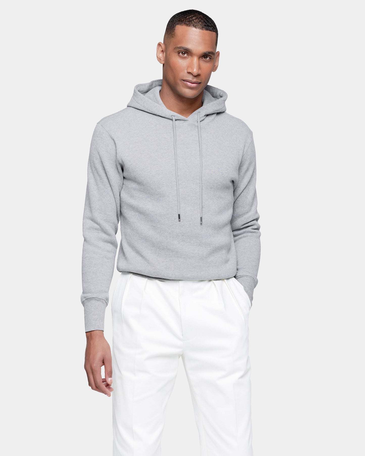 Gray Hoodie in Cotton Cashmere