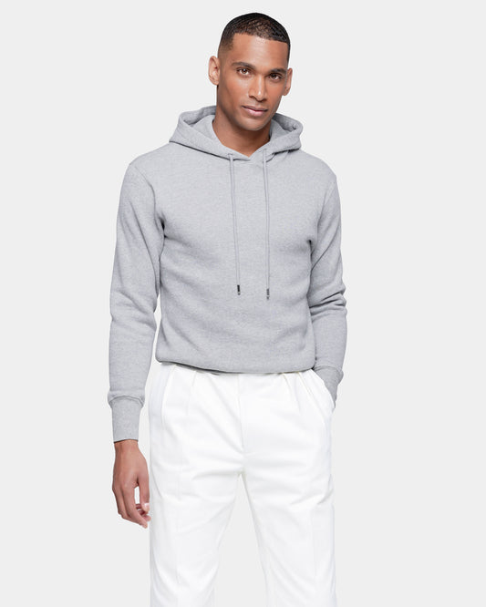 Gray Hoodie in Cotton Cashmere