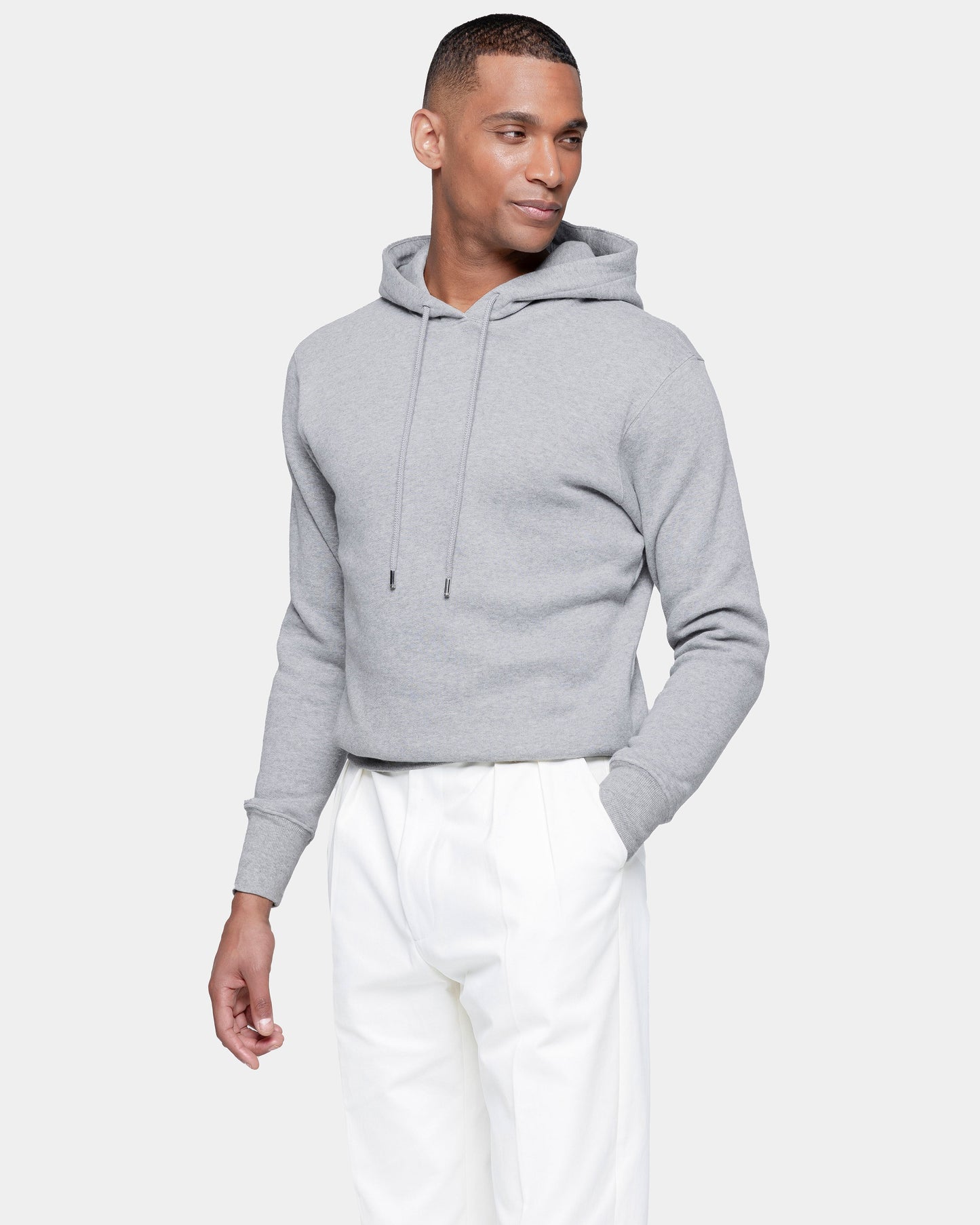Gray Hoodie in Cotton Cashmere