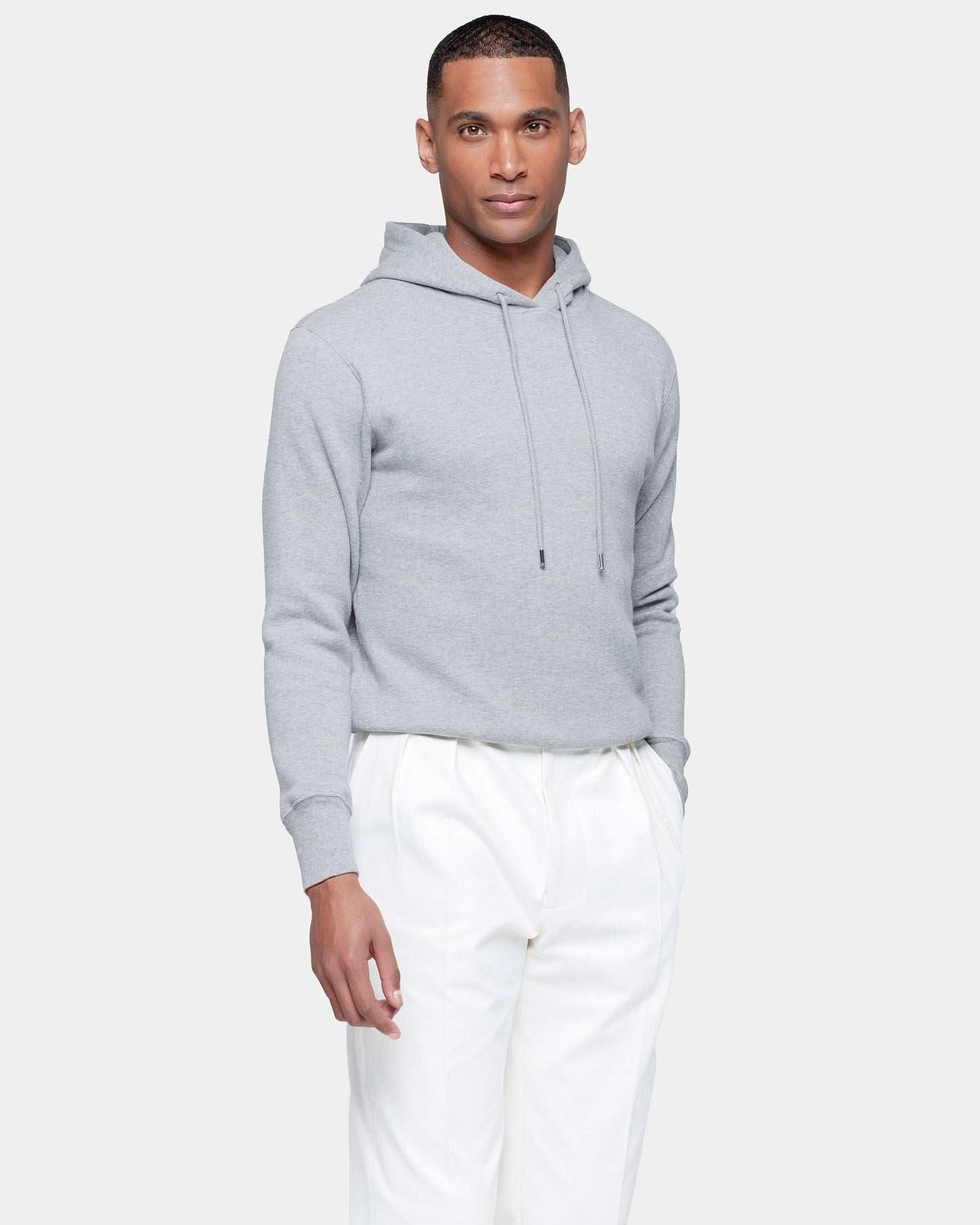 Gray Hoodie in Cotton Cashmere