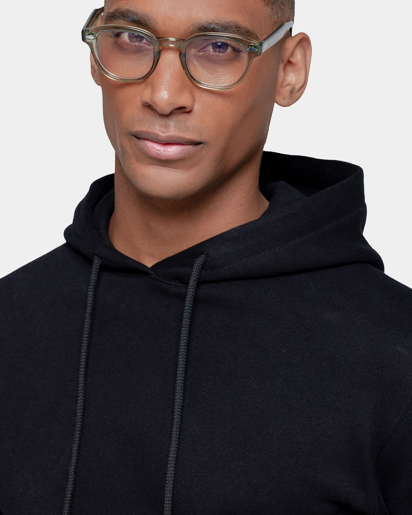 Black Hoodie in Cotton Cashmere