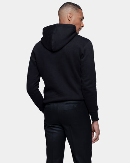Black Hoodie in Cotton Cashmere