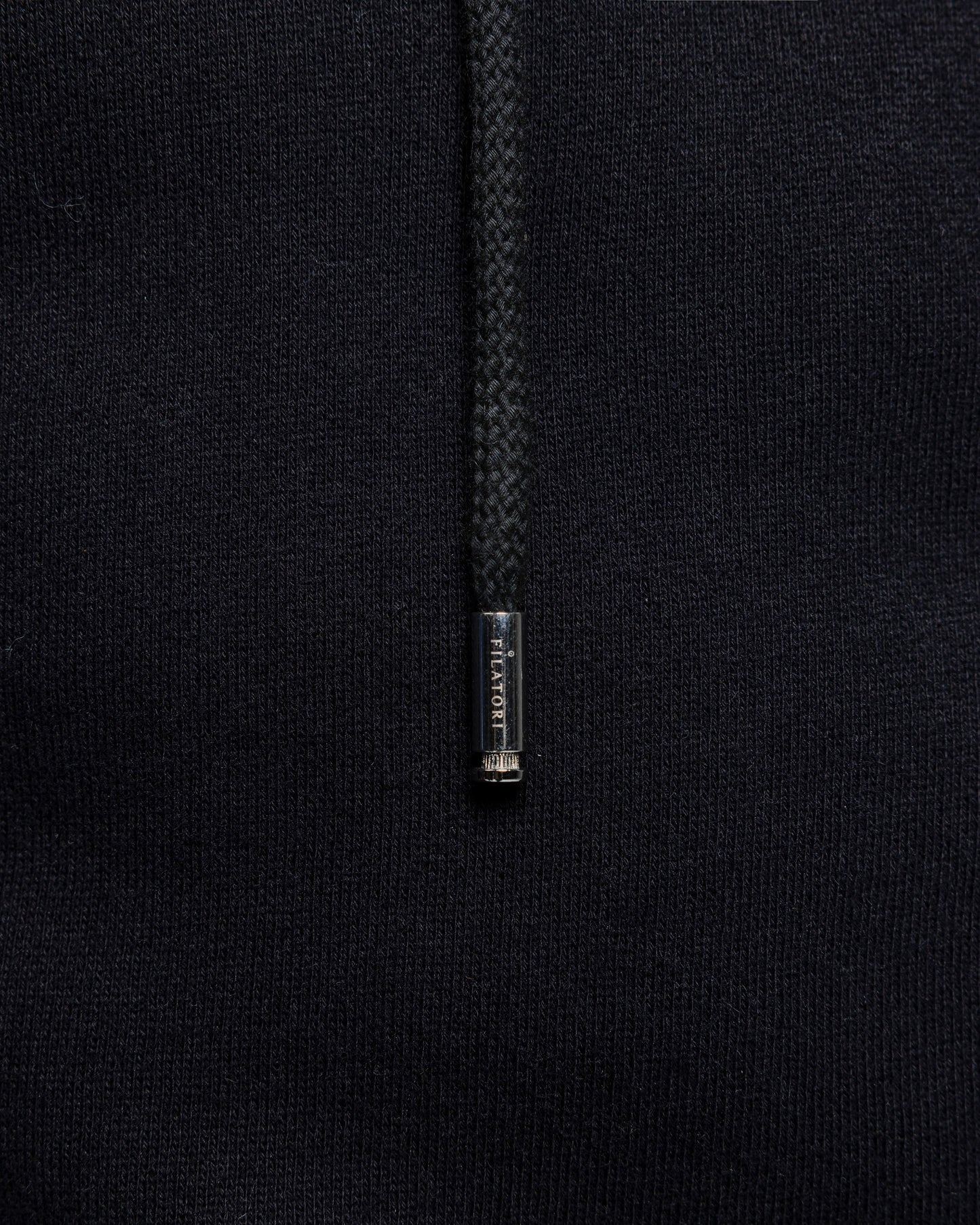 Black Hoodie in Cotton Cashmere
