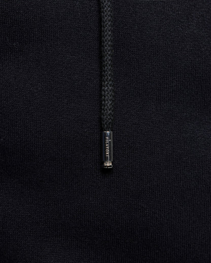 Black Hoodie in Cotton Cashmere
