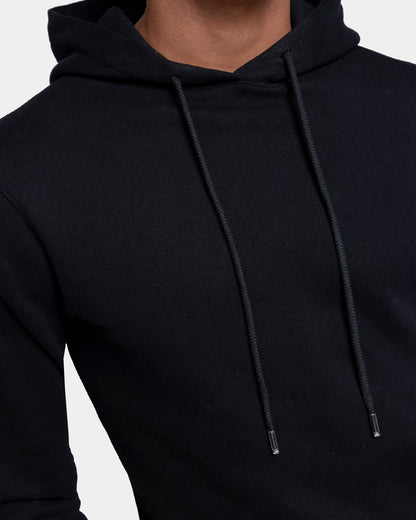 Black Hoodie in Cotton Cashmere