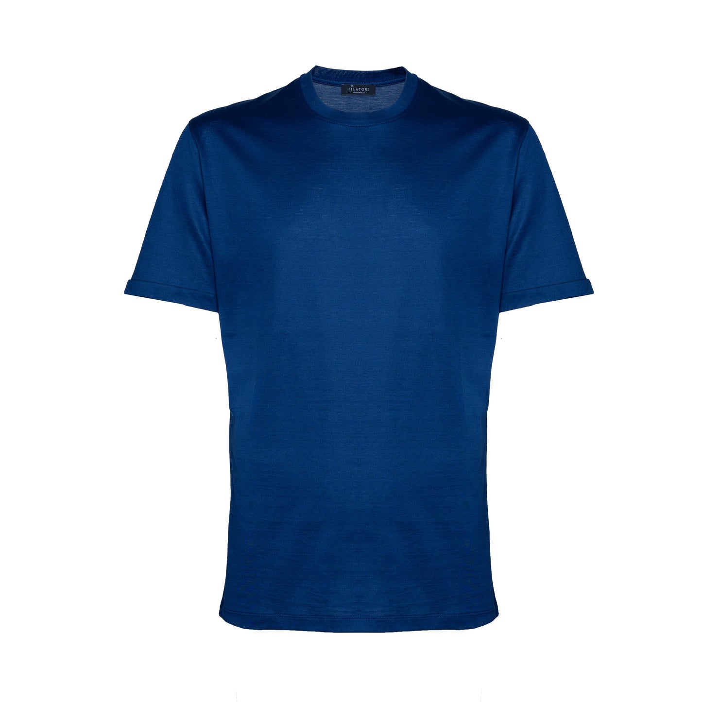 Short sleeve solid color T-shirt Navy Blue 100% Egyptian cotton