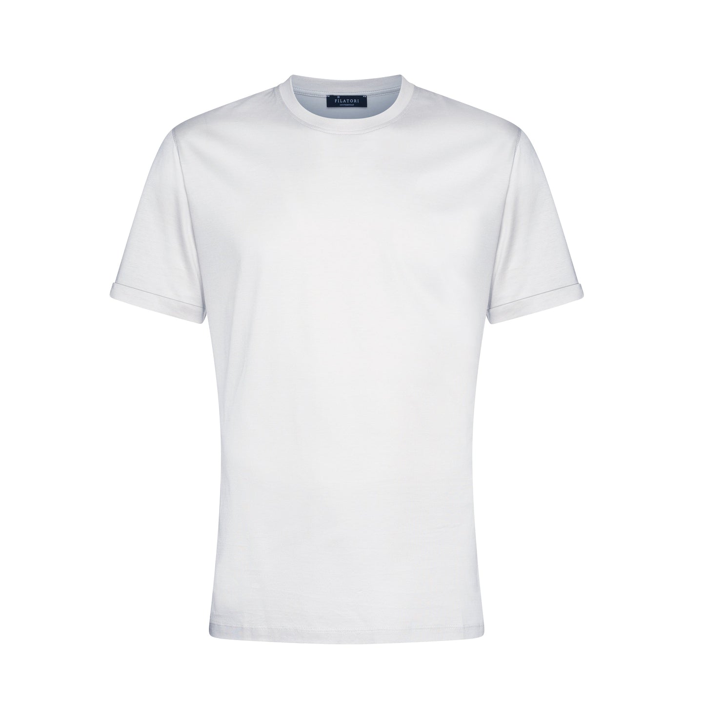 Short sleeve solid color T-shirt Pearl Gray 100% Egyptian cotton