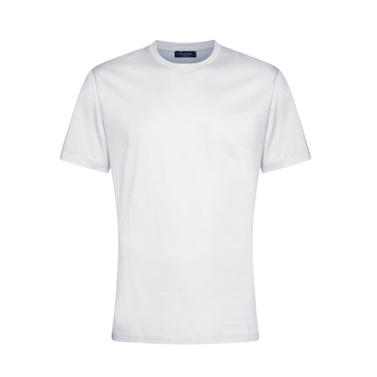 Short sleeve solid color T-shirt Pearl Gray 100% Egyptian cotton