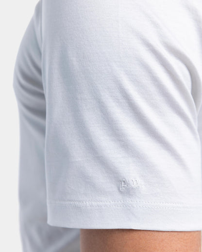 Short sleeve solid color T-shirt Pearl Gray 100% Egyptian cotton
