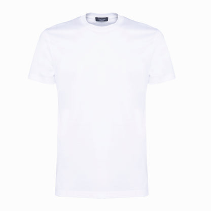 Short sleeve solid color T-shirt White 100% Egyptian cotton