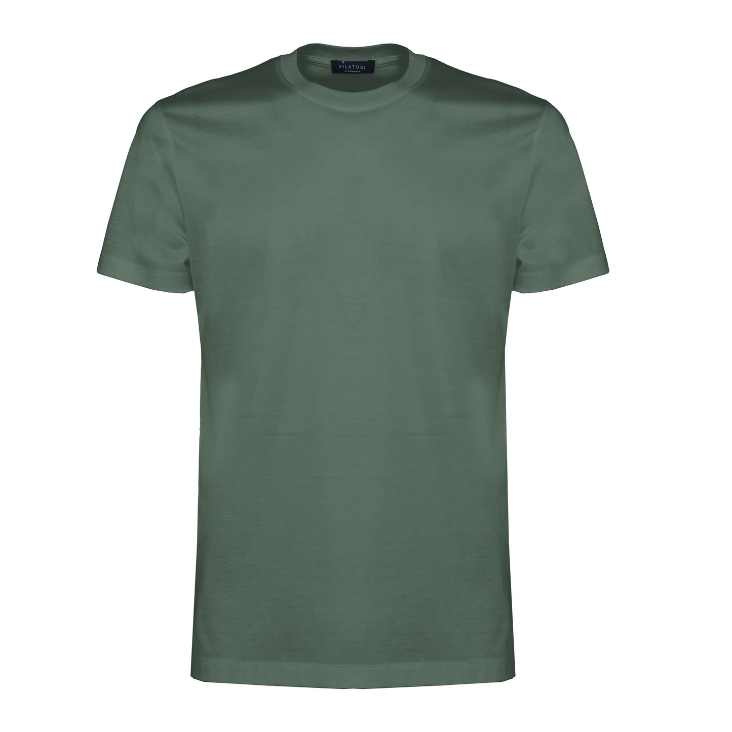 Short sleeve solid color T-shirt Military Green 100% Egyptian cotton