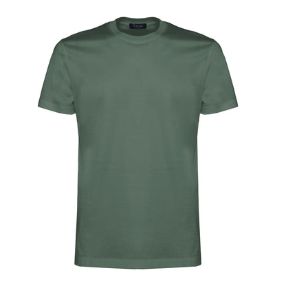 Short sleeve solid color T-shirt Military Green 100% Egyptian cotton